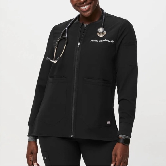 Figs Jackets & Blazers - Figs Women’s Bellery Scrub Jacket Black Size Small